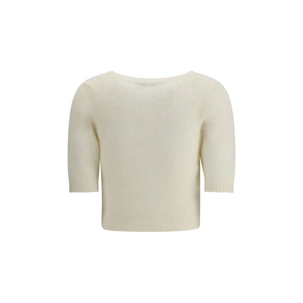 Pull Alessandra Rich mohair blanc