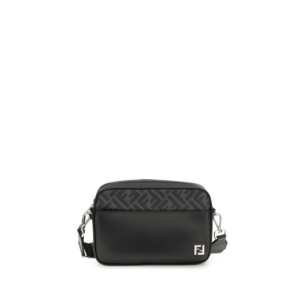 Sac Fendi FF cuir et toile noir