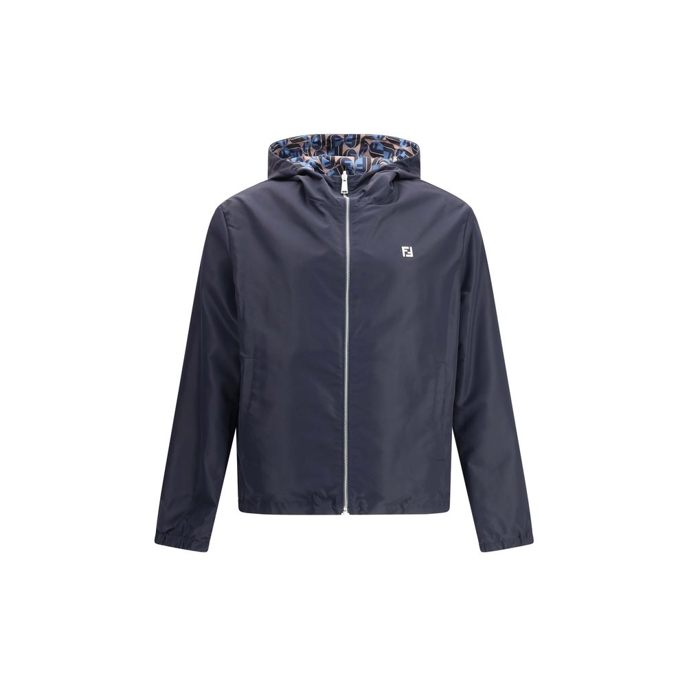 Veste Fendi K-Way réversible noire et géométrique