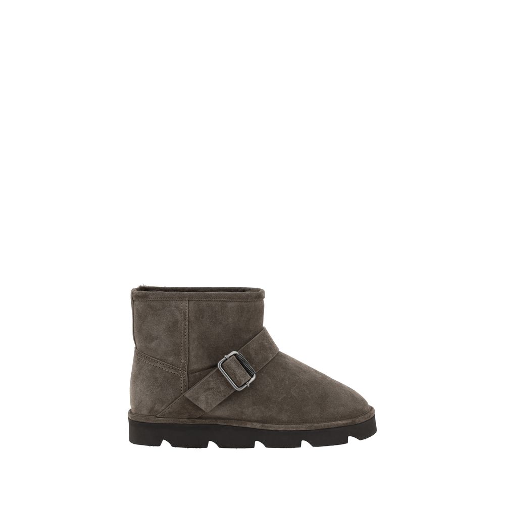Bottines Brunello Cucinelli Furry beiges