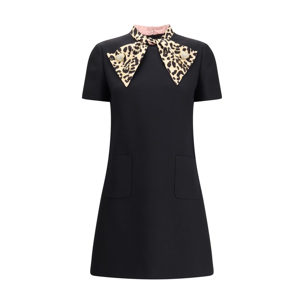 Robe courte Valentino Crepe couture noire