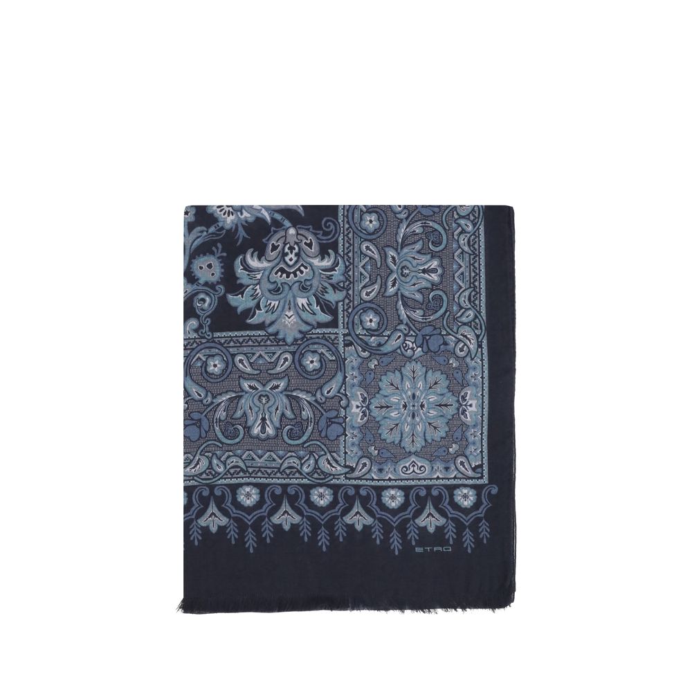Écharpe Etro avec motif floral beige