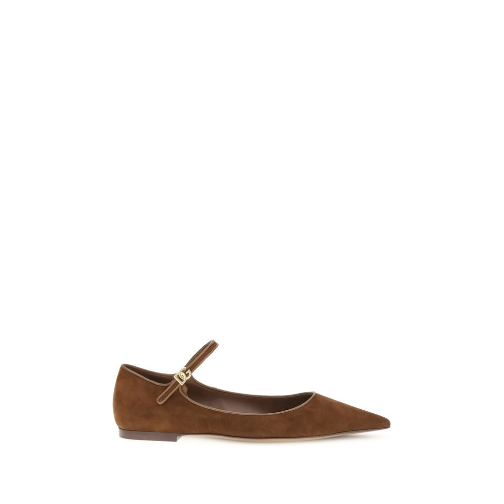 Ballerinas Dolce & Gabbana en cuir noirs