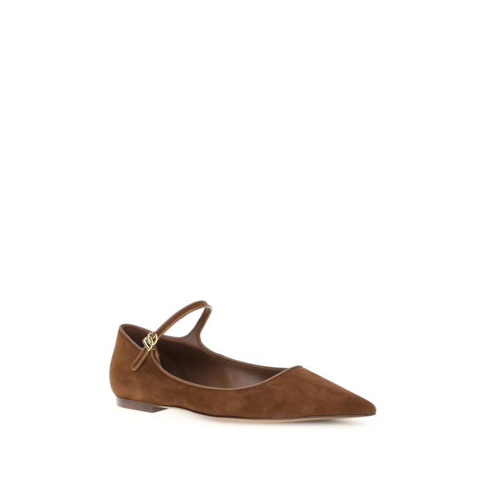 Ballerinas Dolce & Gabbana en cuir noirs
