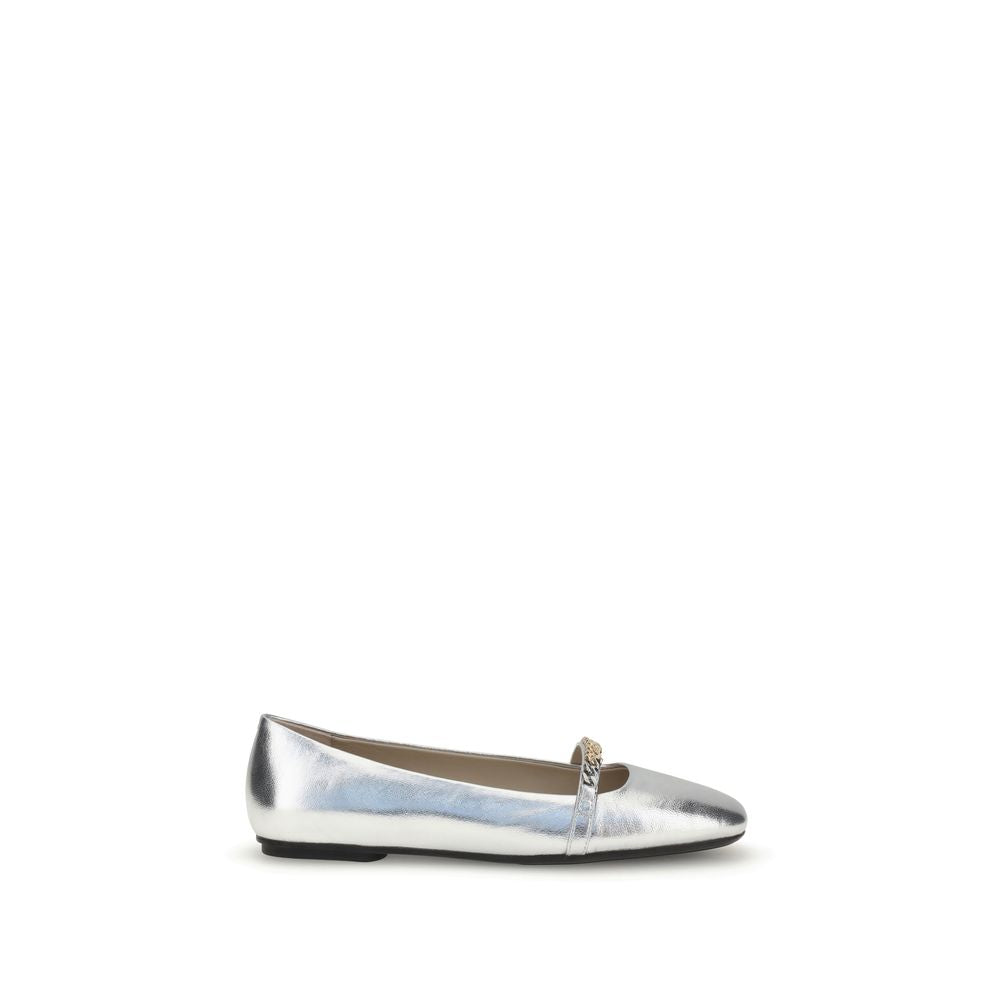 Ballerines Pinko en cuir métallisées