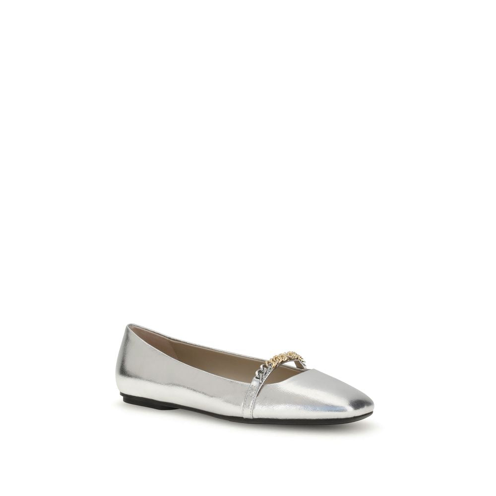 Ballerines Pinko en cuir métallisées