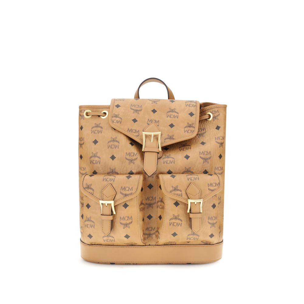 Sac à dos MCM imprimé beige