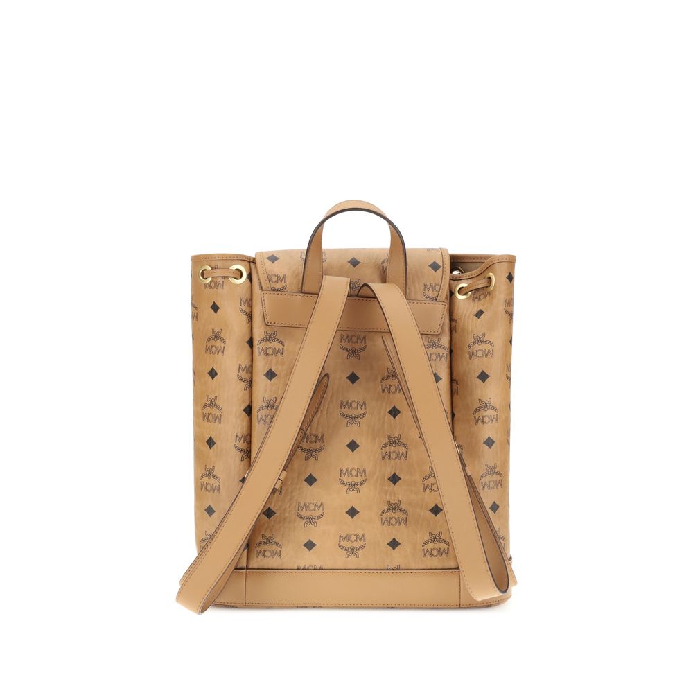 Sac à dos MCM imprimé beige