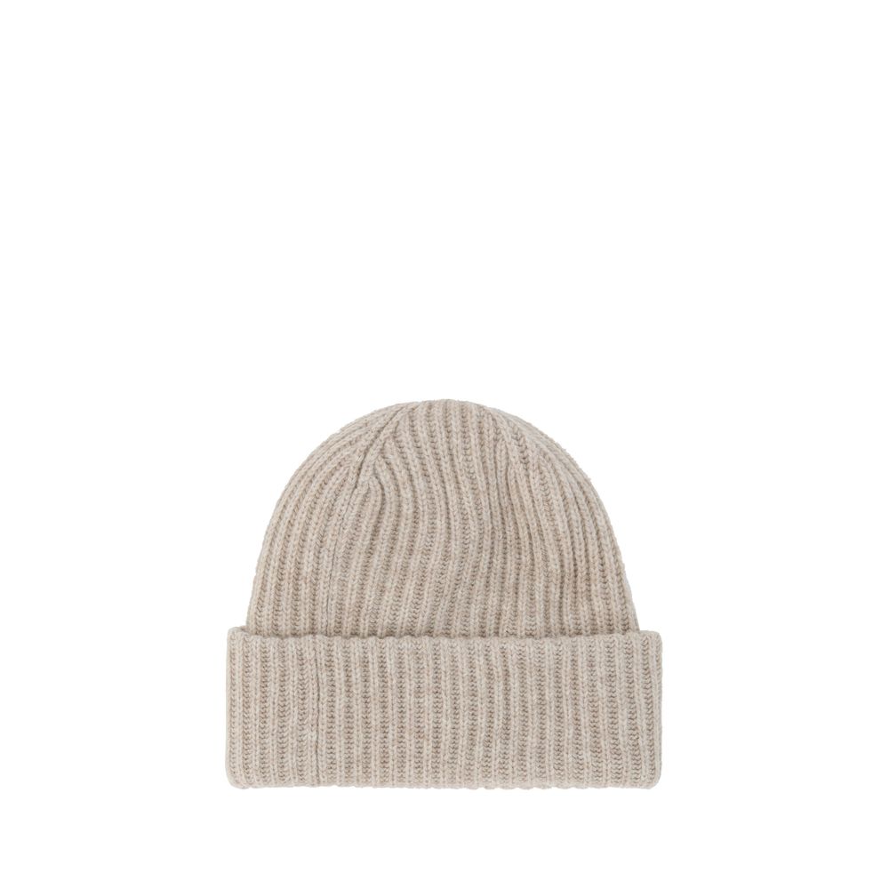 Bonnet Ganni à côtes gris