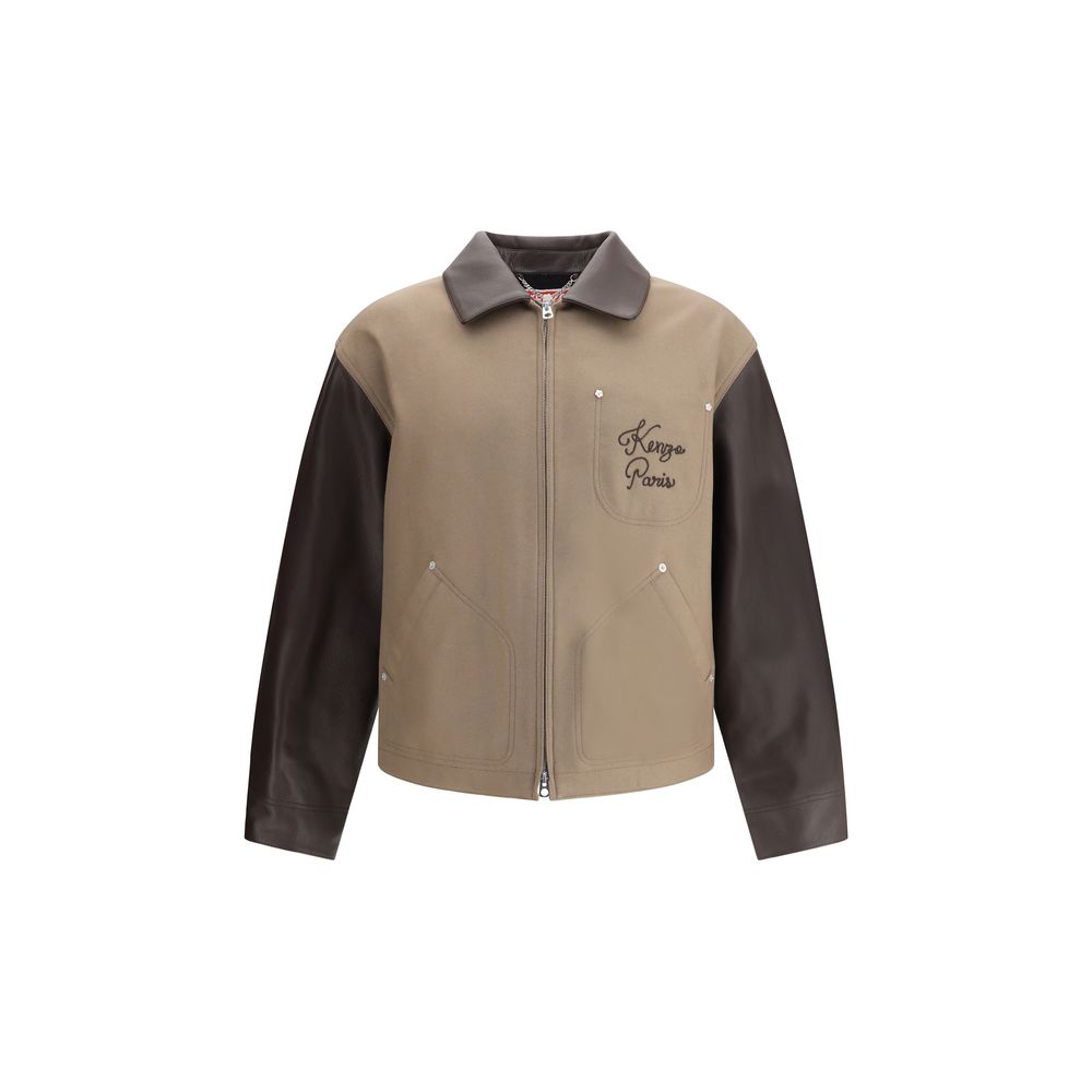 Veste Kenzo en laine et cuir noire