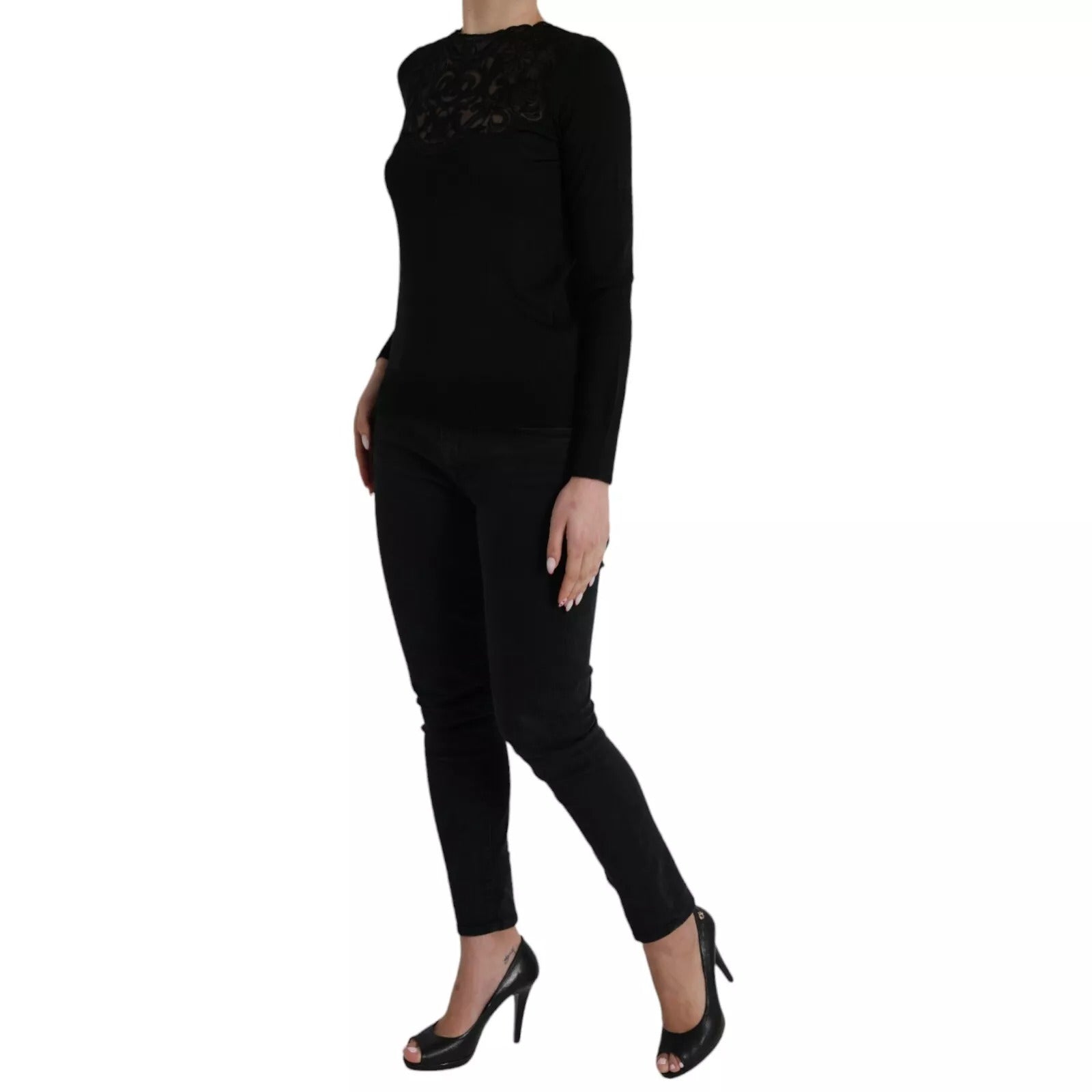 Blouse Dolce & Gabbana manches longues noire