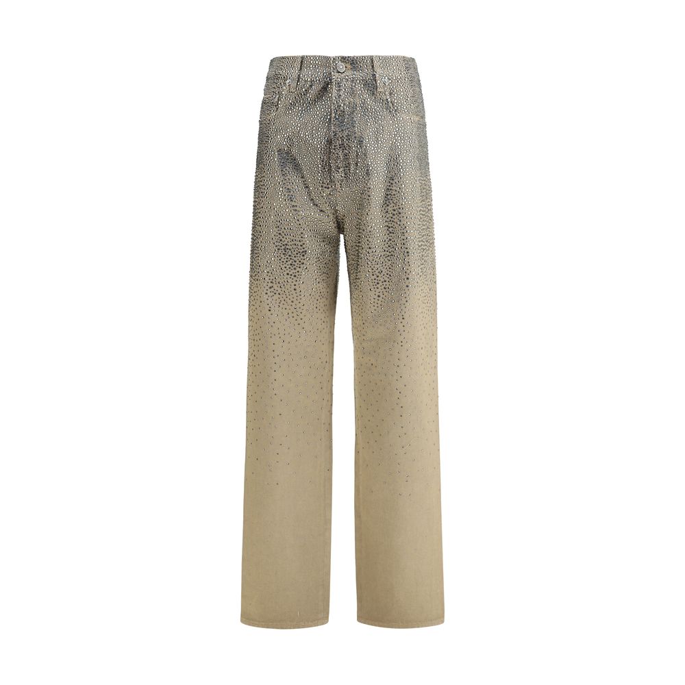Jeans Golden Goose Crystal straight noirs