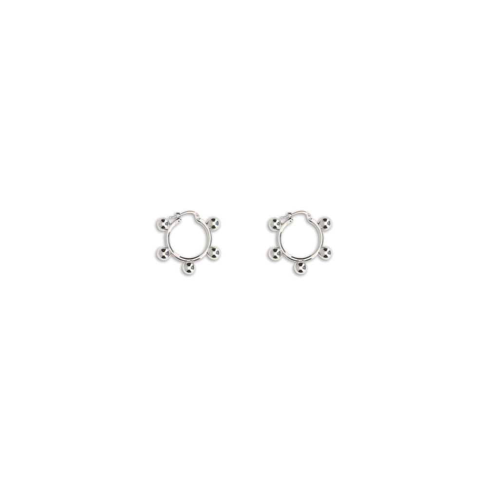 Boucles d'oreilles Jil Sander créoles argentées