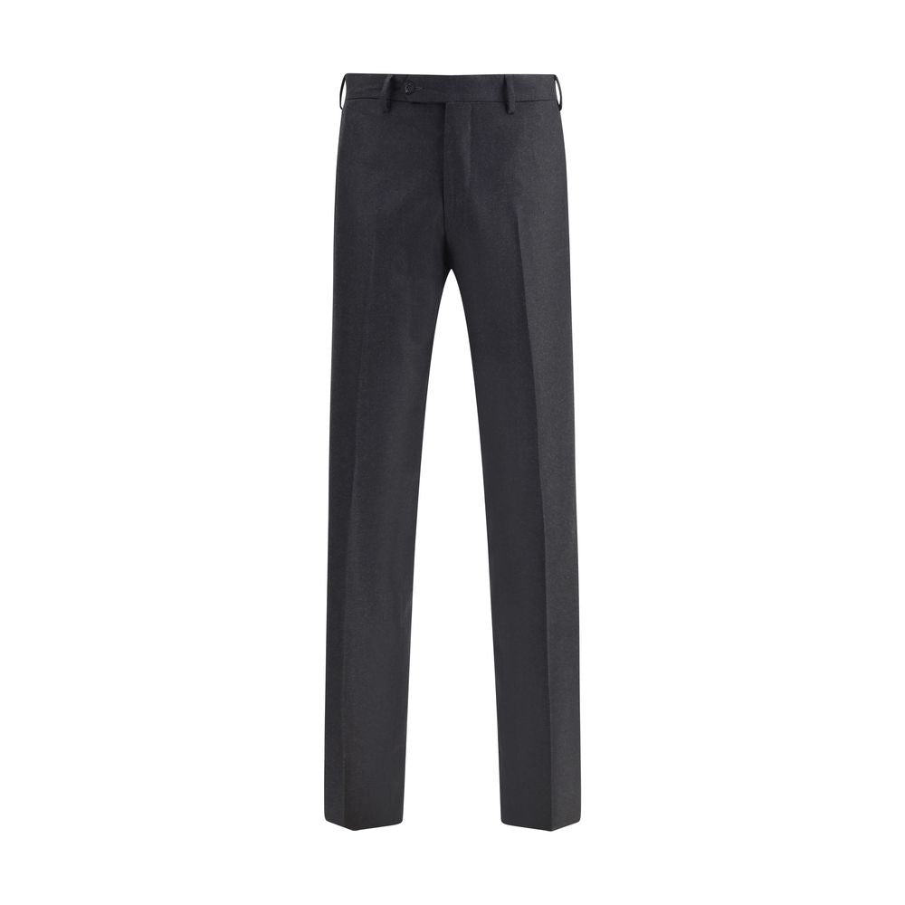 Pantalons Germano en laine vierge noirs
