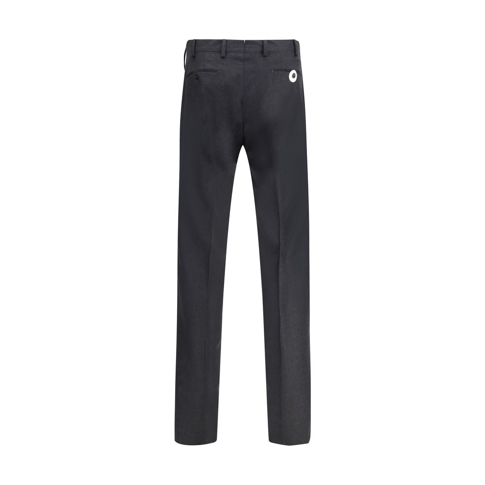 Pantalons Germano en laine vierge noirs