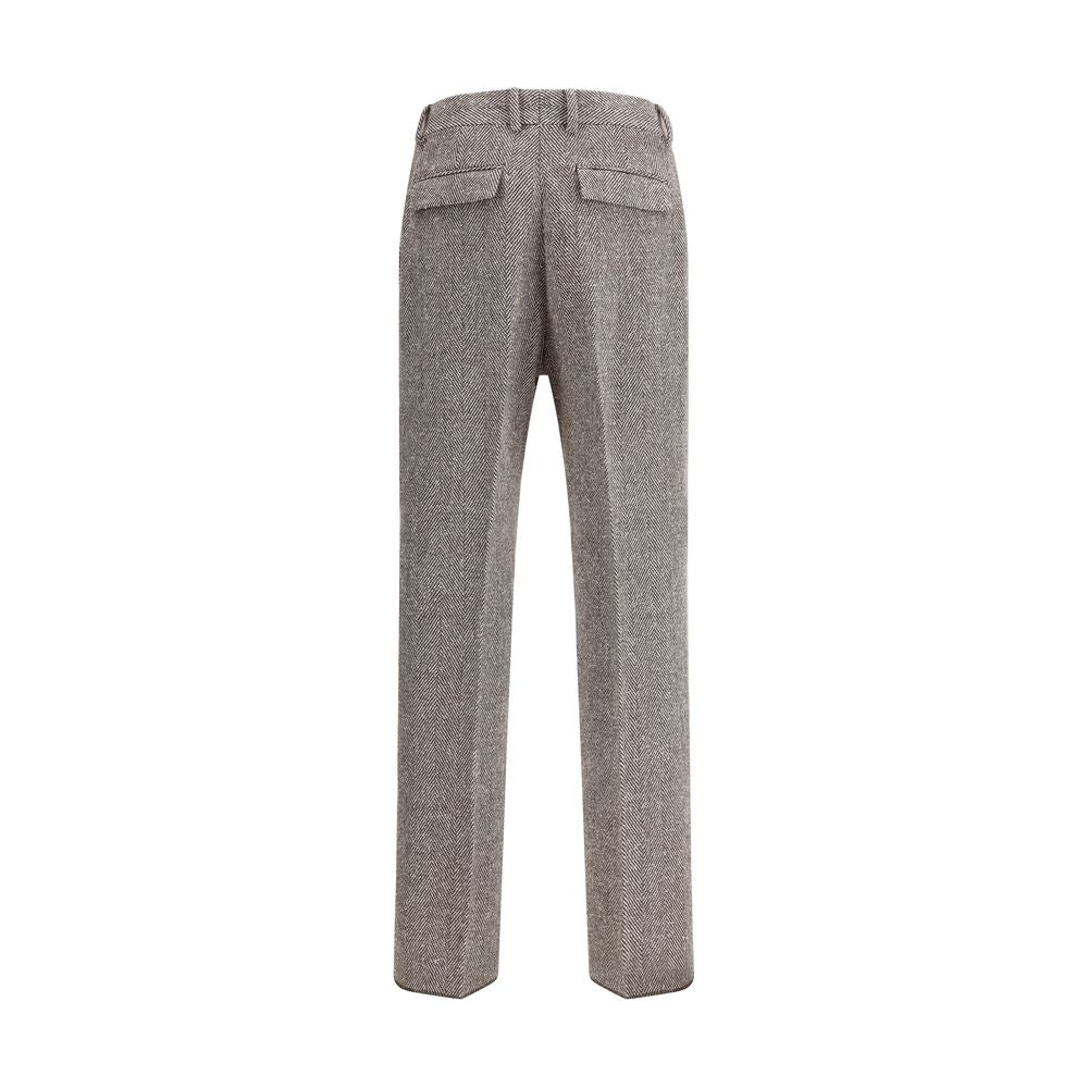 Pantalon Ferragamo chevron noir