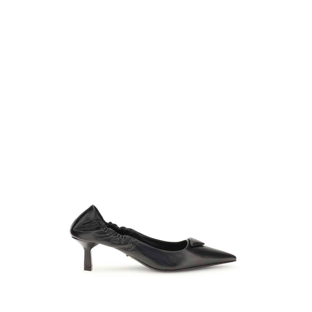 Escarpins Prada logo blanches