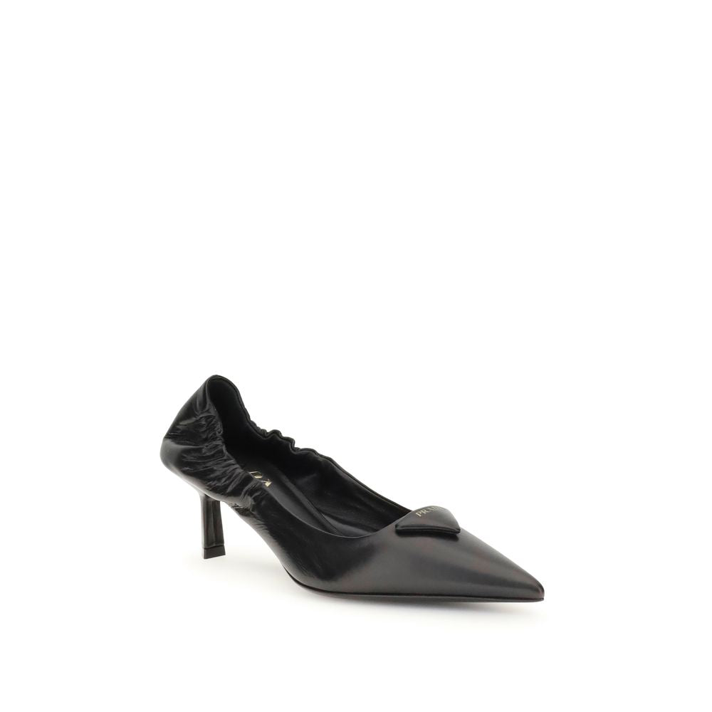 Escarpins Prada logo blanches