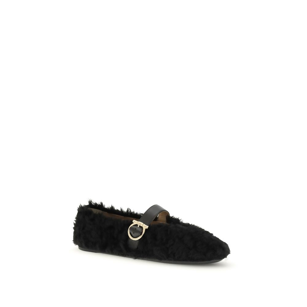 Ballerines Ferragamo Gancini noires