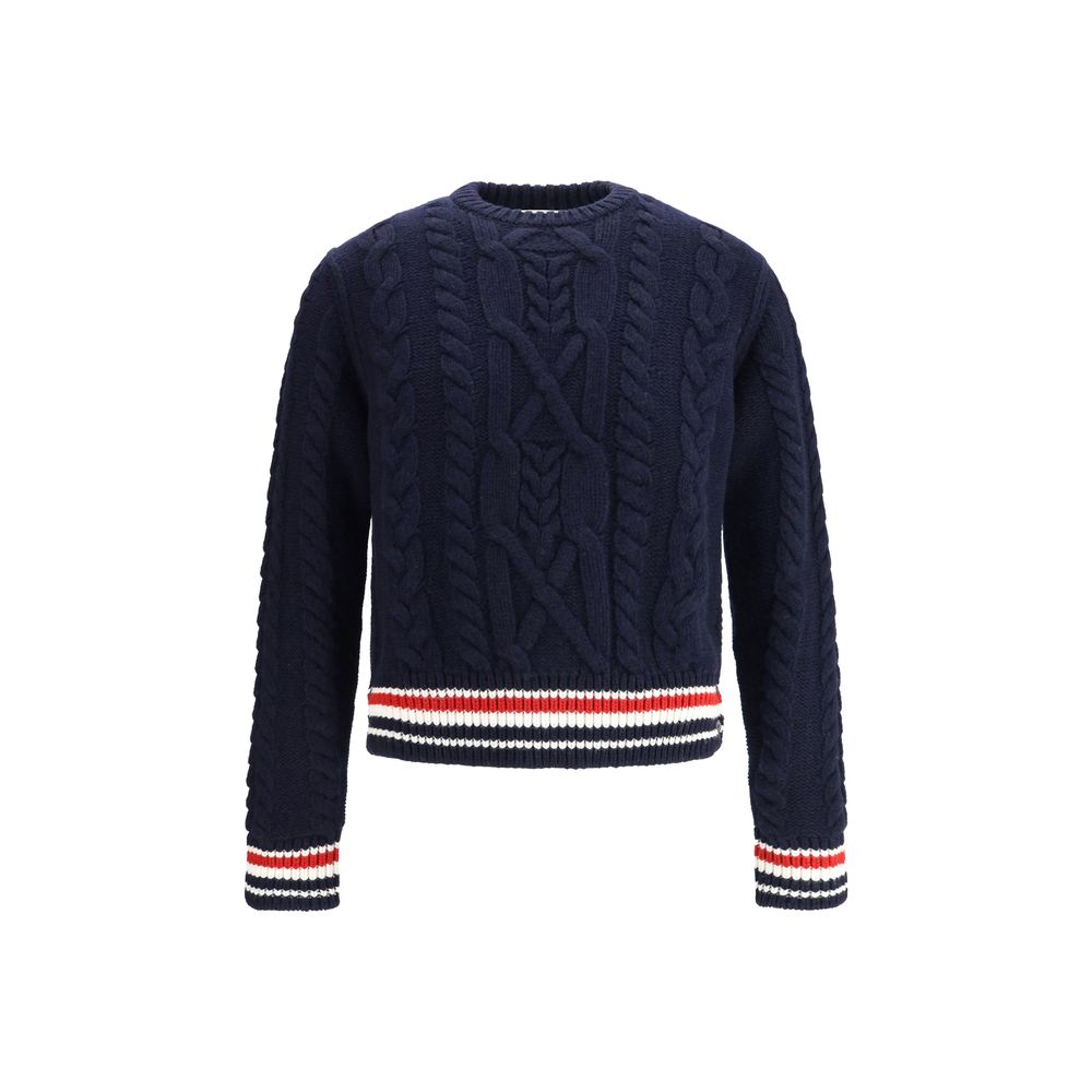Pull Thom Browne tricoté crème