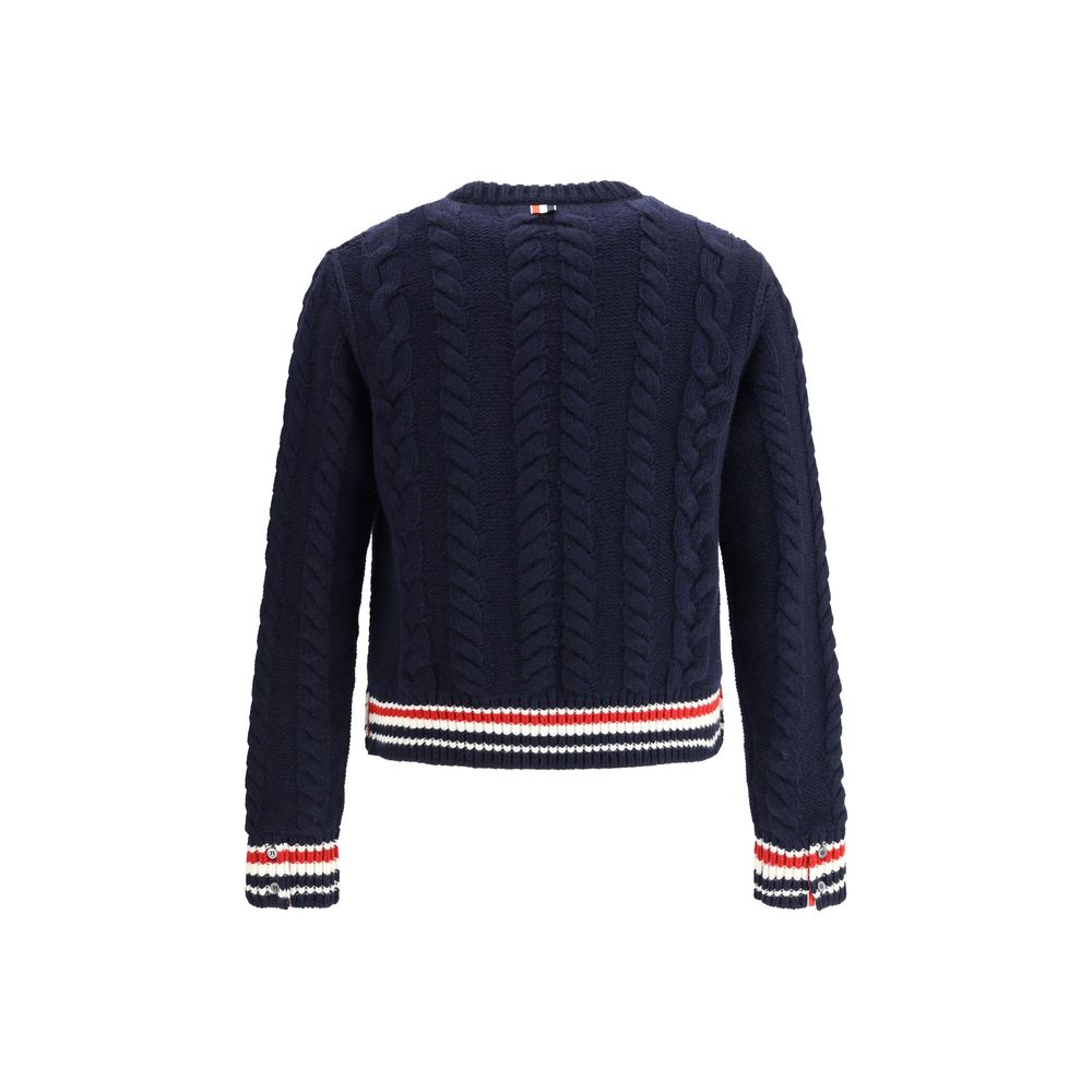 Pull Thom Browne tricoté crème