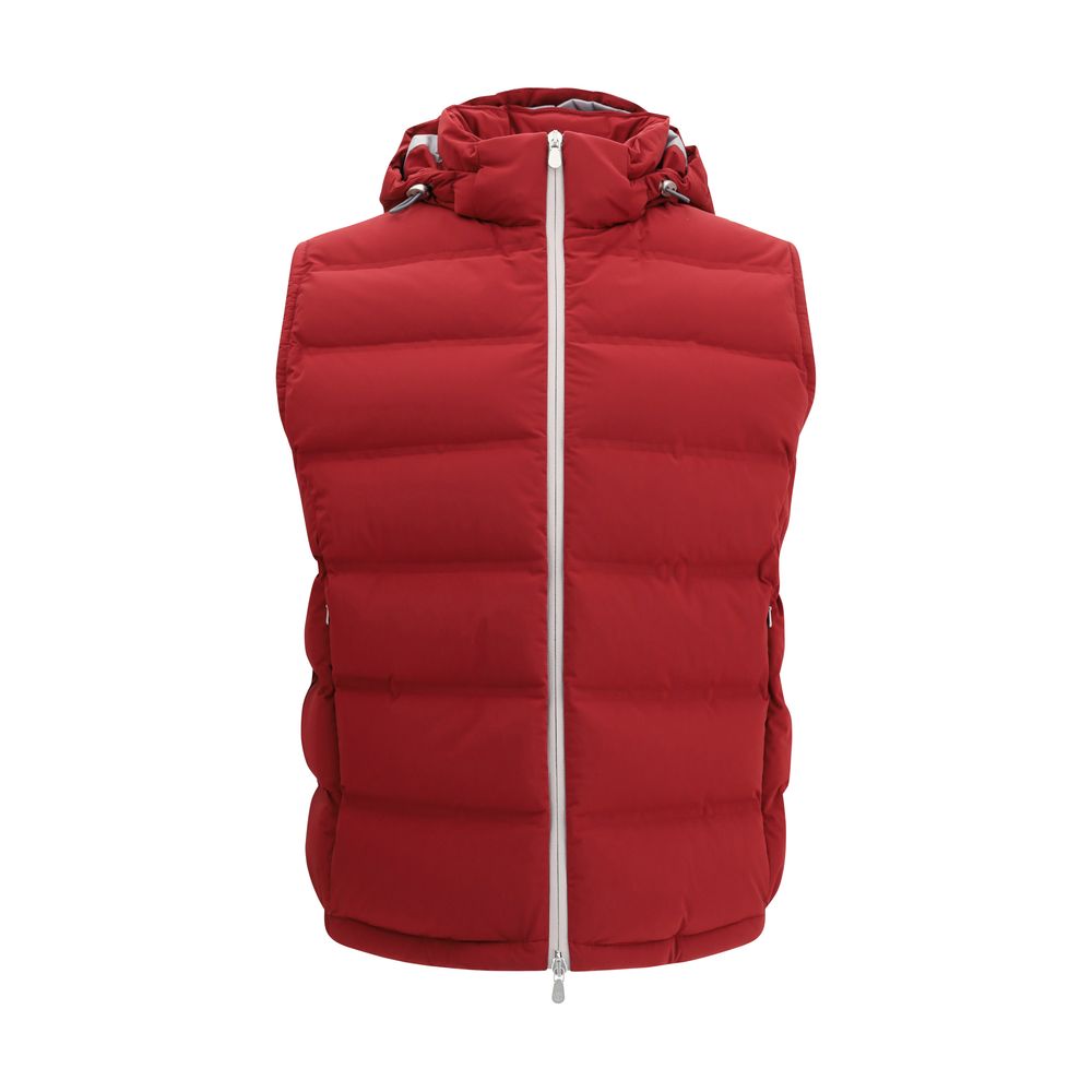 Gilet Brunello Cucinelli avec capuche noir