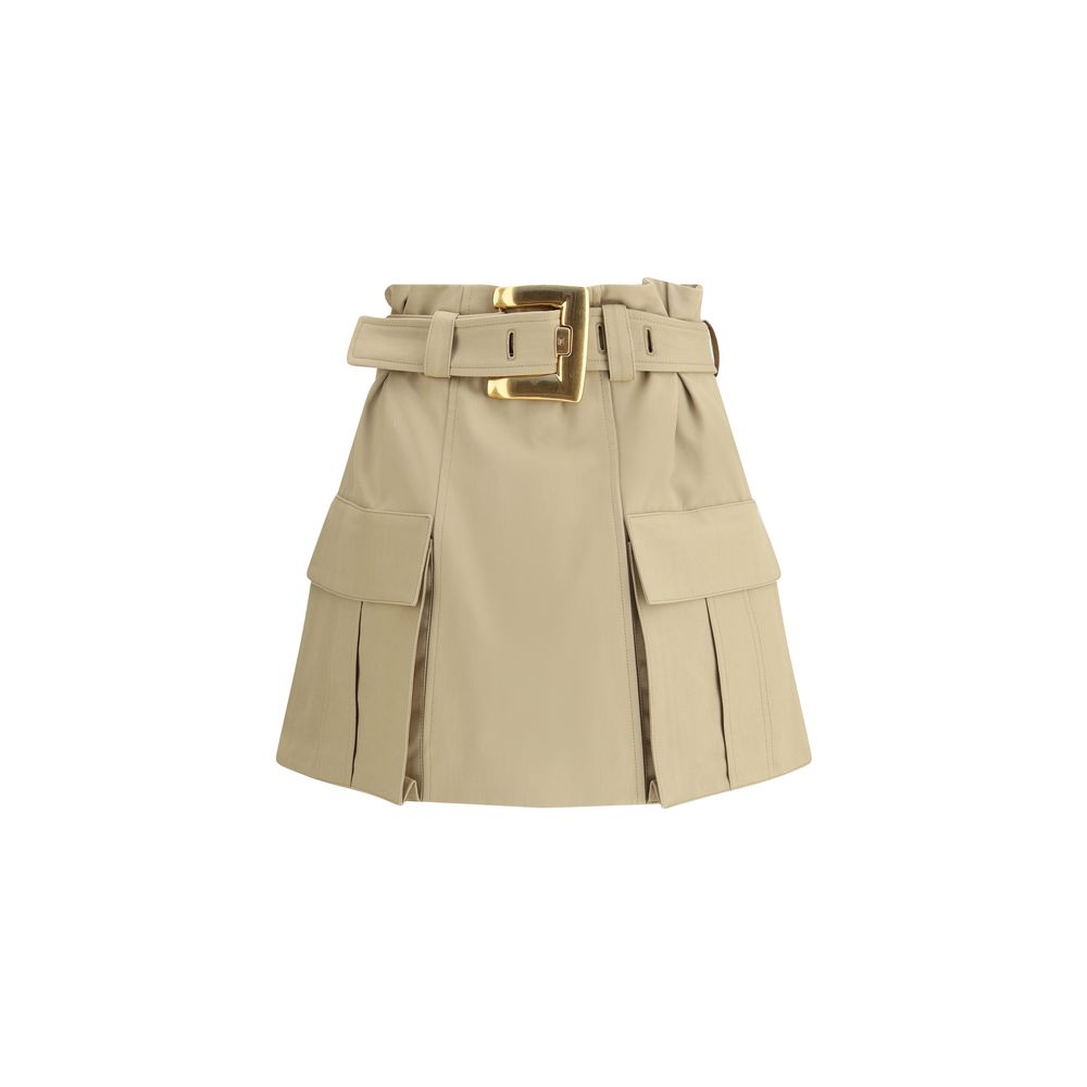 Jupe Balmain Mini Cargo beige