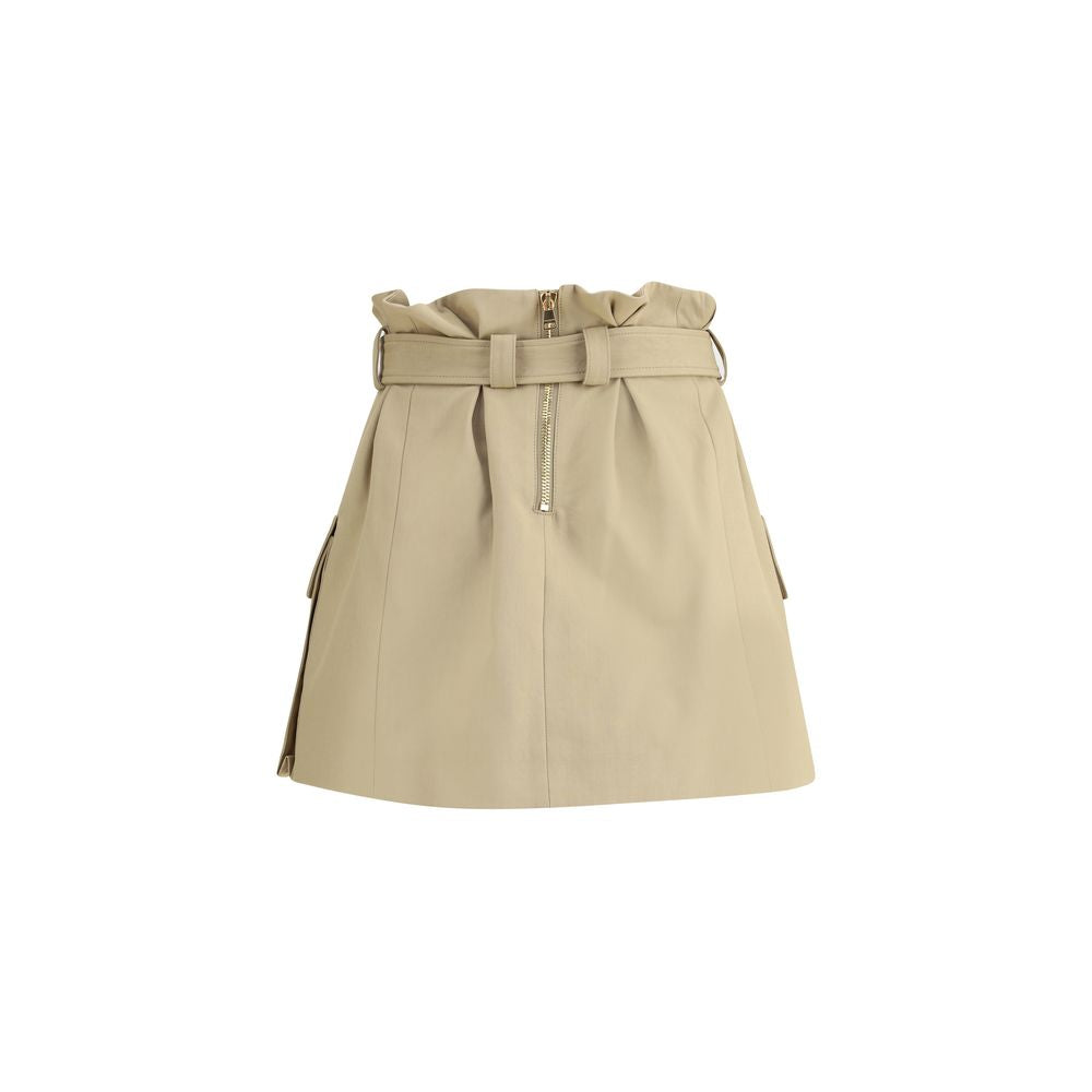 Jupe Balmain Mini Cargo beige
