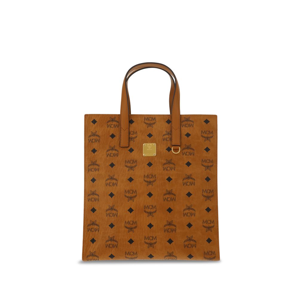 Sac tote MCM monogramme beige