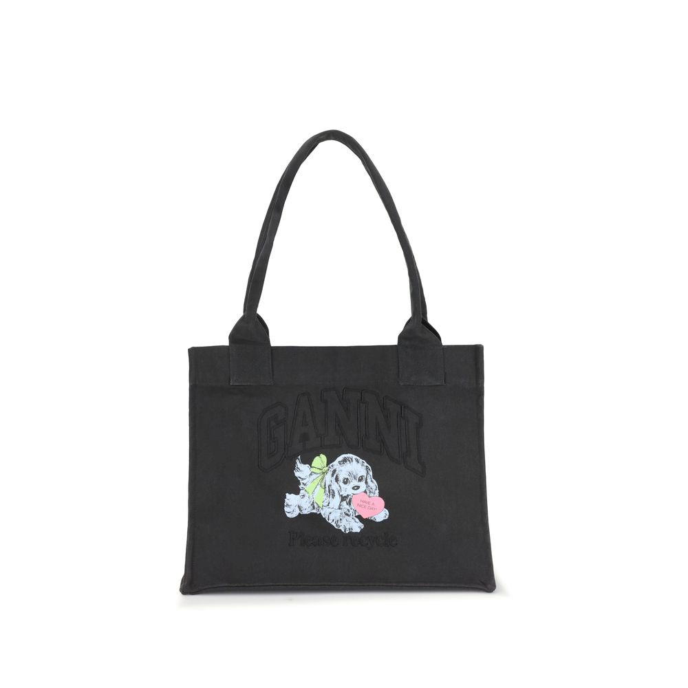 Sac Ganni Puppy tote beige