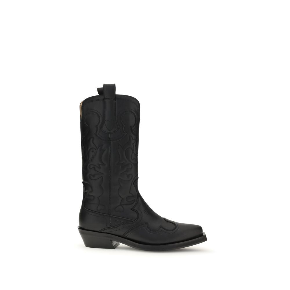 Bottines Ganni Western noires