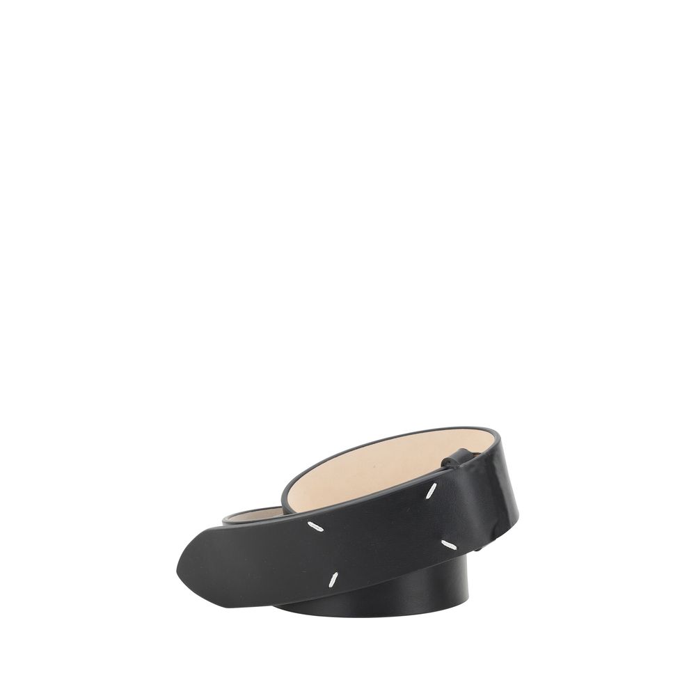Ceinture Margiela en cuir noire