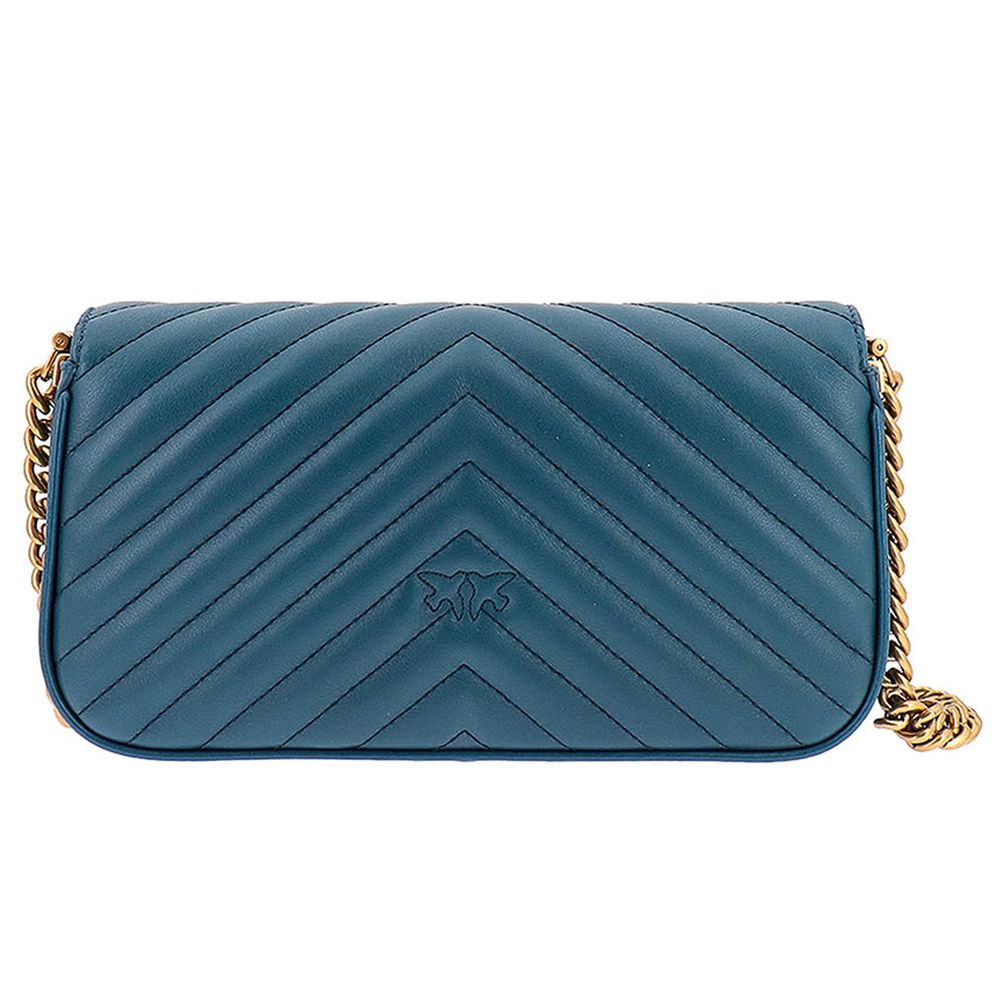 Sac bandoulière Pinko matelassé bleu