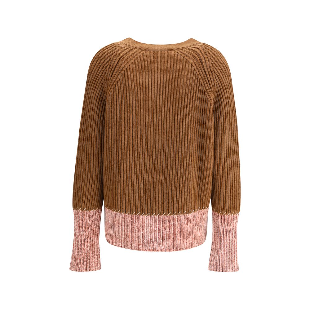 Cardigan Marni bi couleur brun