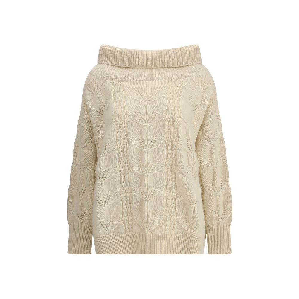 Sweat Ermanno Scervino perforé beige