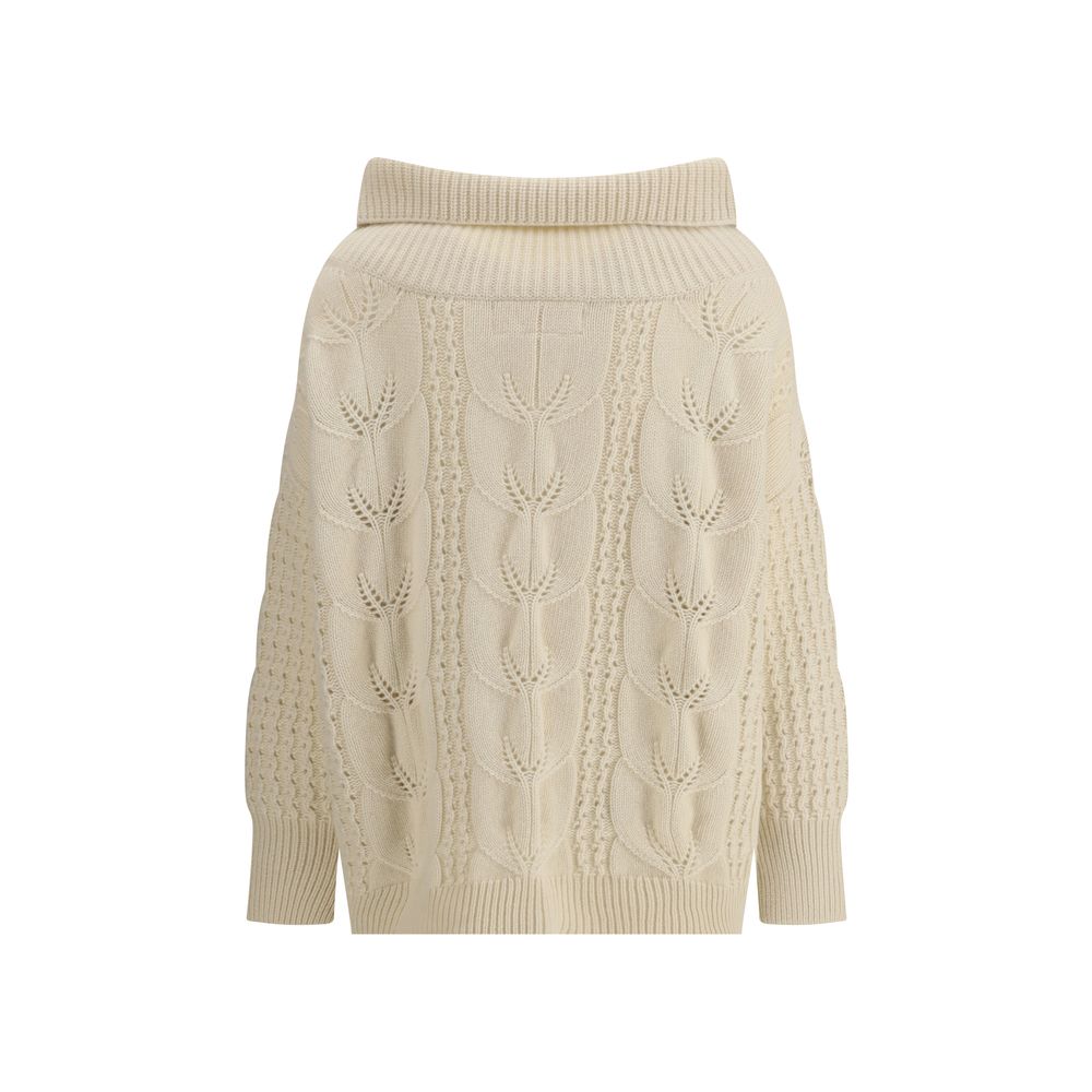 Sweat Ermanno Scervino perforé beige
