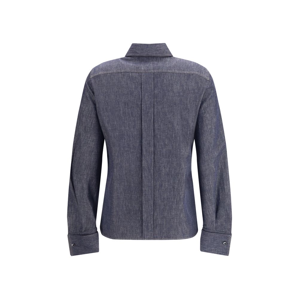 Chemise Brunello Cucinelli denim  bleue