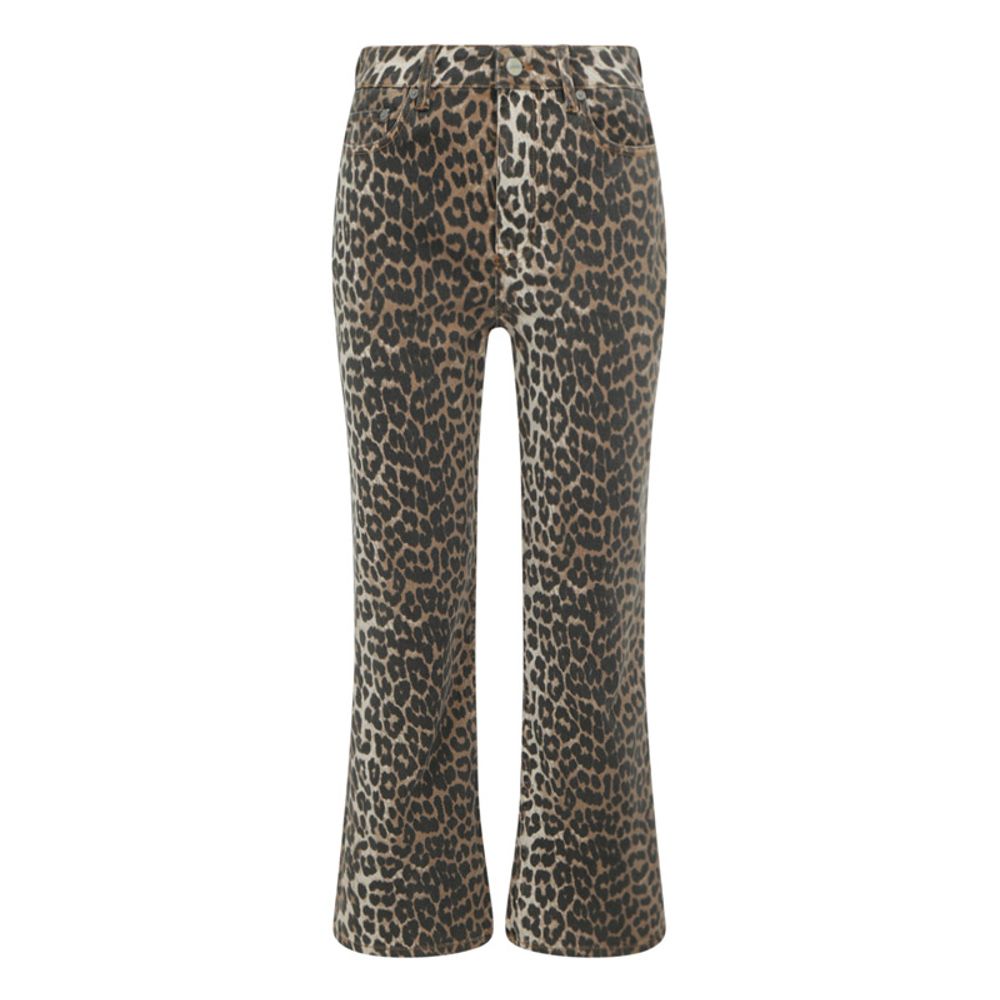 Pantalon Ganni imprimé animal marron