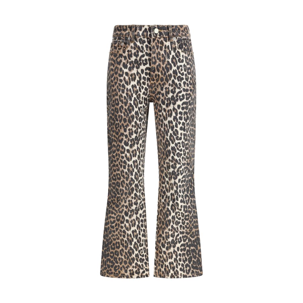 Pantalon Ganni imprimé animal marron