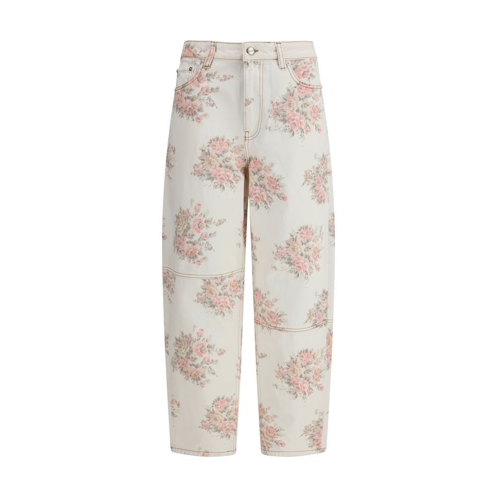 Jeans Ganni Stary imprimé floral multicolore