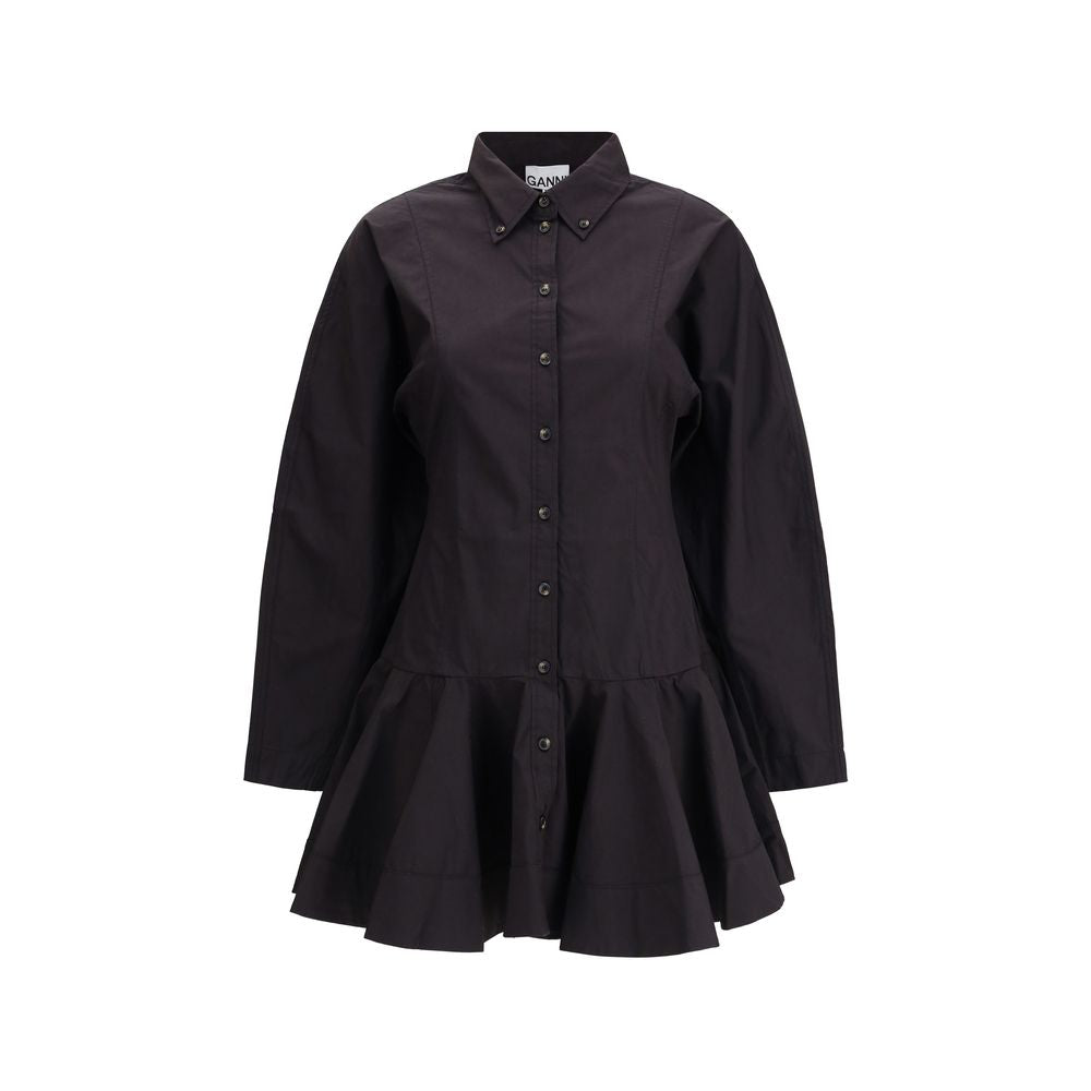 Robe chemisier Ganni noire