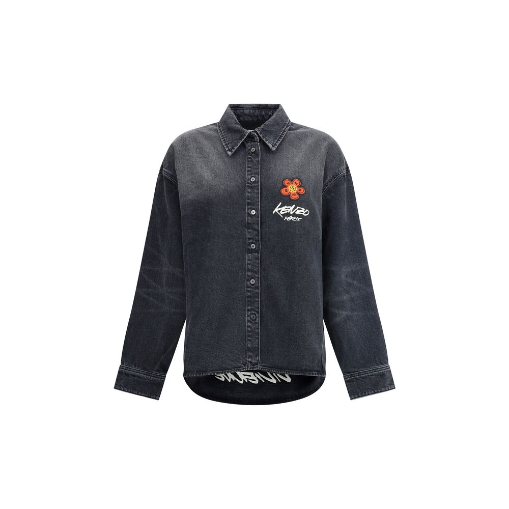 Chemise Kenzo x Futura en denim bleu