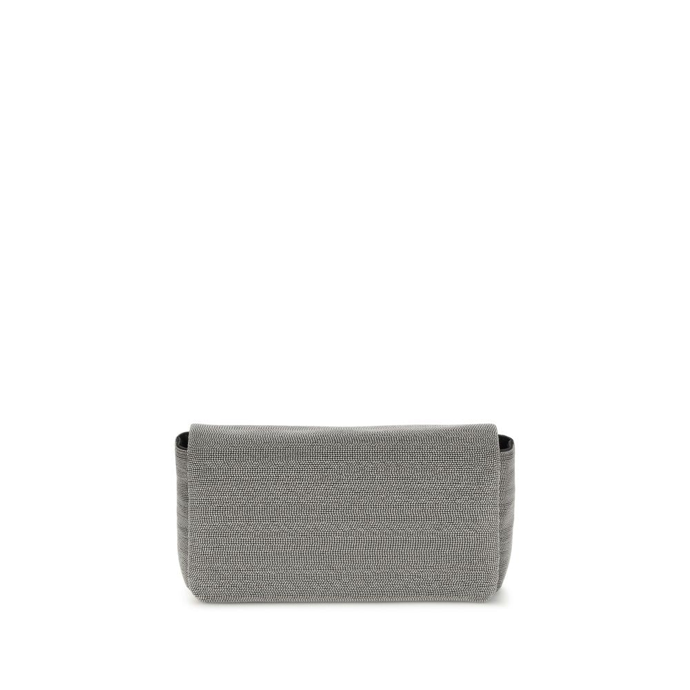 Sac à bandoulière Brunello Cucinelli en cuir noir