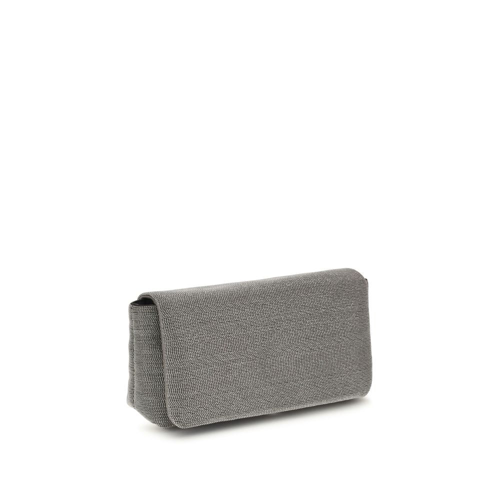 Sac à bandoulière Brunello Cucinelli en cuir noir