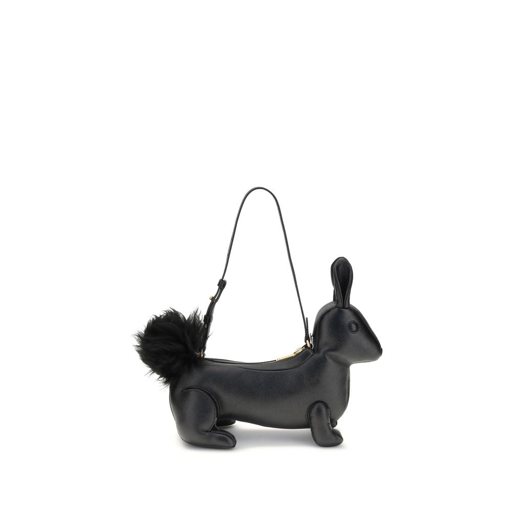 Sac épaule Thom Browne en cuir noir