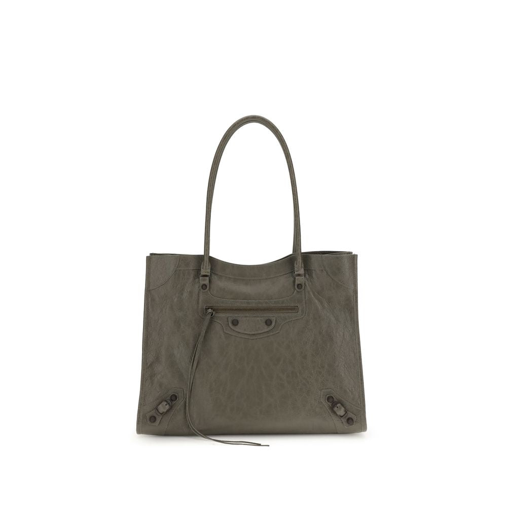 Sac tote Balenciaga Le City en cuir noir