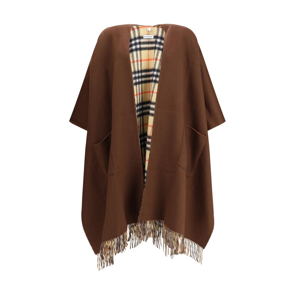 Cape Burberry check en laine beiges