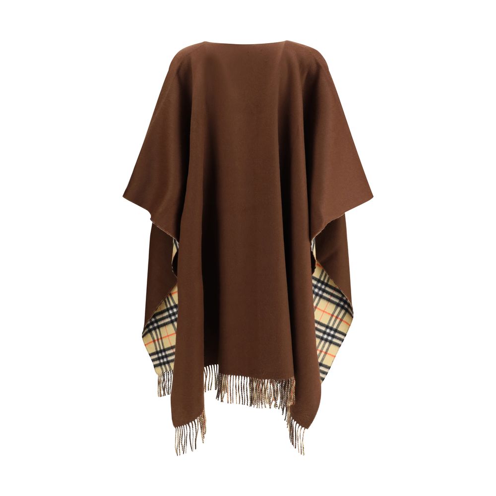 Cape Burberry check en laine beiges