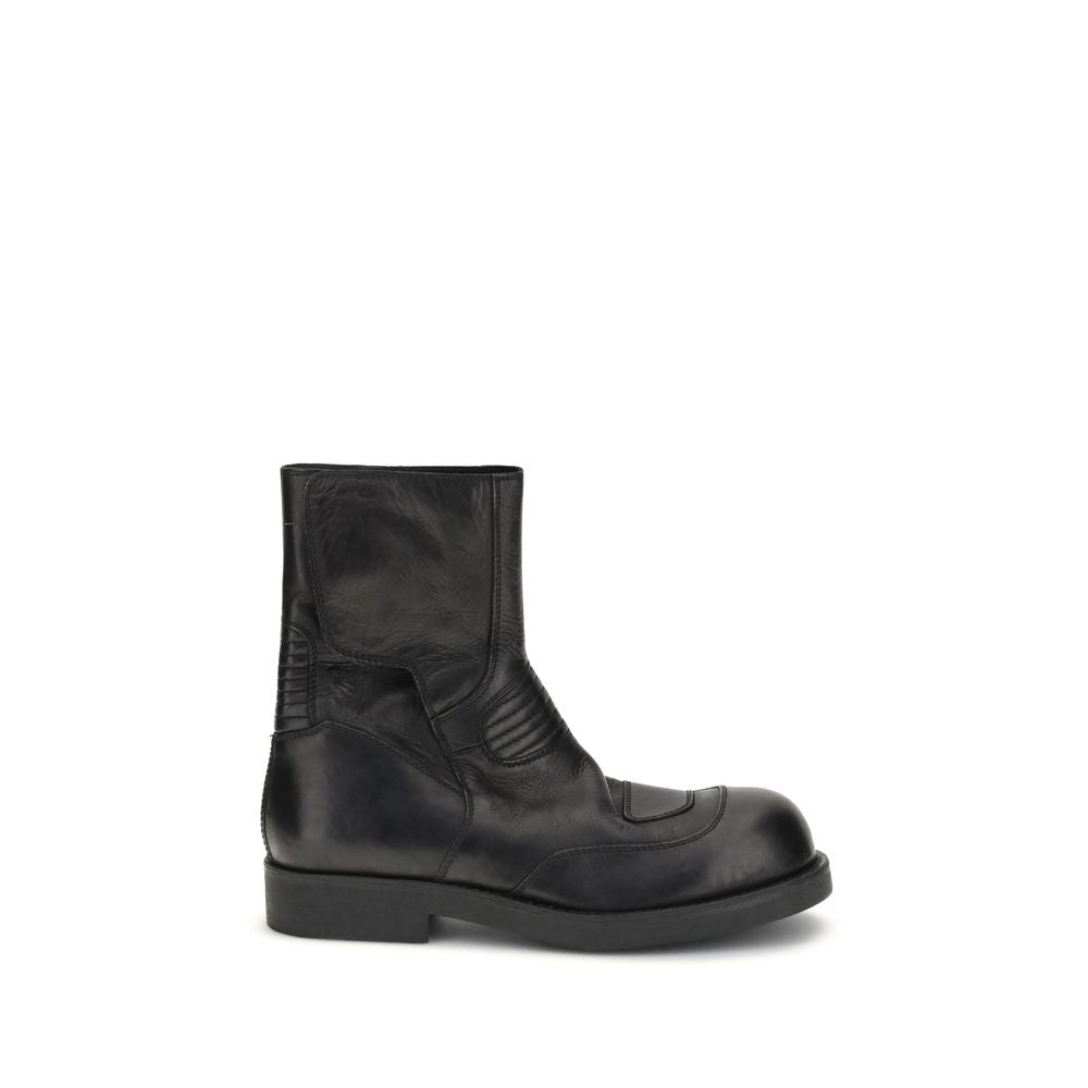Bottines MM6 en cuir noires