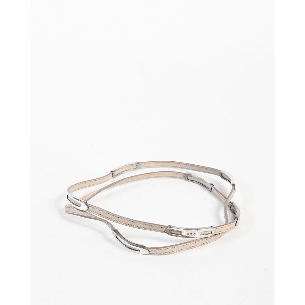 Bracelet Tod's en cuir vert militaire